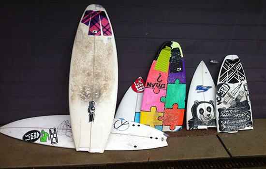 Tablas de surf partidas